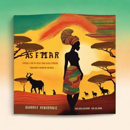 Design a book cover for an Africa-themed fiction novel without including the title