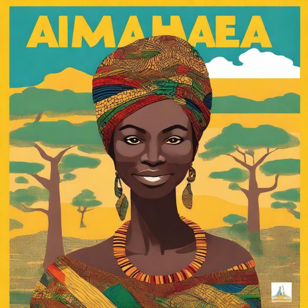 Design a book cover featuring an African woman in Uganda