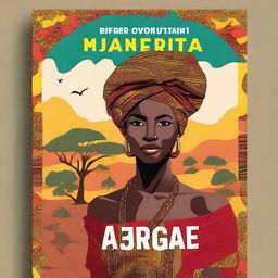 Design a book cover featuring an African woman in Uganda