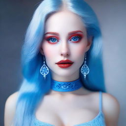 Imagine a breathtaking ultra-detailed 8k masterpiece portrait of a stunning busty European girl wearing a tight cotton sleeveless turtleneck sweater in high saturation