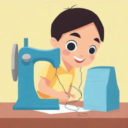 Create a pictorial representation of the idiom 'a stitch in time saves nine'