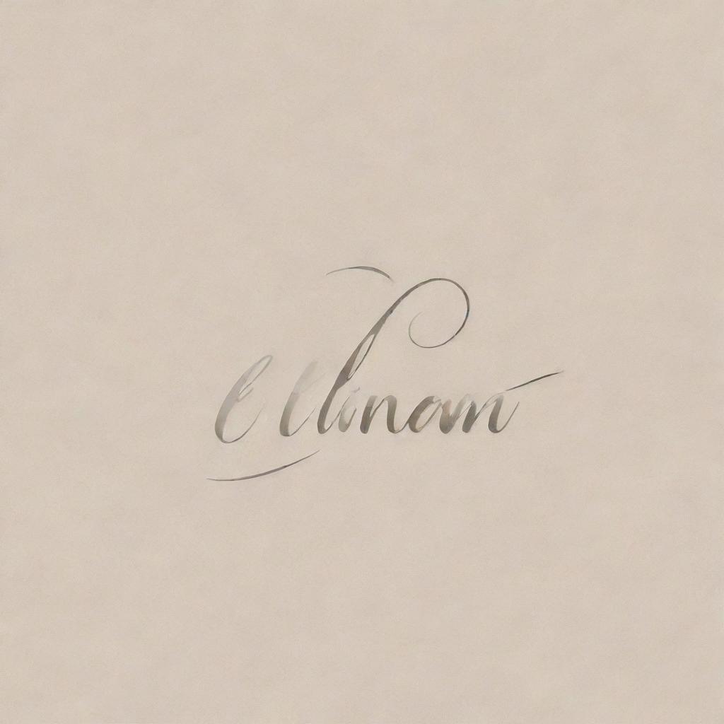 A wallpaper featuring the name 'Elinam' in elegant lettering, incorporating a soft, artistic background.