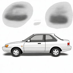 Generate an image of a white Toyota Corolla Bigbody 1997 model