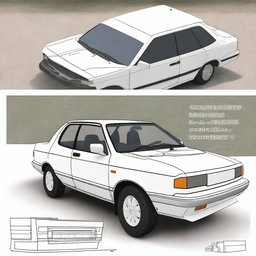 Generate an image of a white Toyota Corolla Bigbody 1997 model