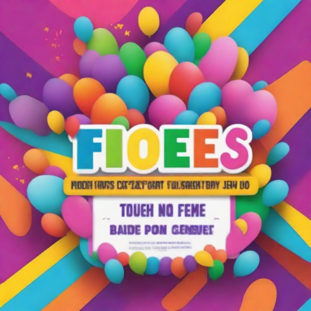 Create a vibrant and eye-catching Freshers Day poster featuring colorful graphics, welcoming text, and playful elements
