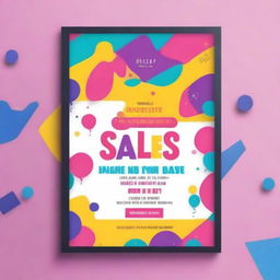 Create a vibrant and eye-catching Freshers Day poster featuring colorful graphics, welcoming text, and playful elements