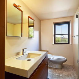 A narrow 9x2.5 feet bathroom containing a sleek whirlpool and a modern basin.