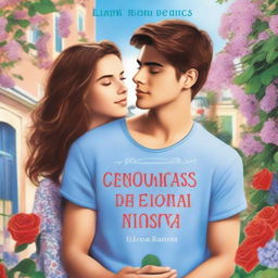 A book cover for a romance novel titled 'Confusão de amor em Nova York' by Lara Santos