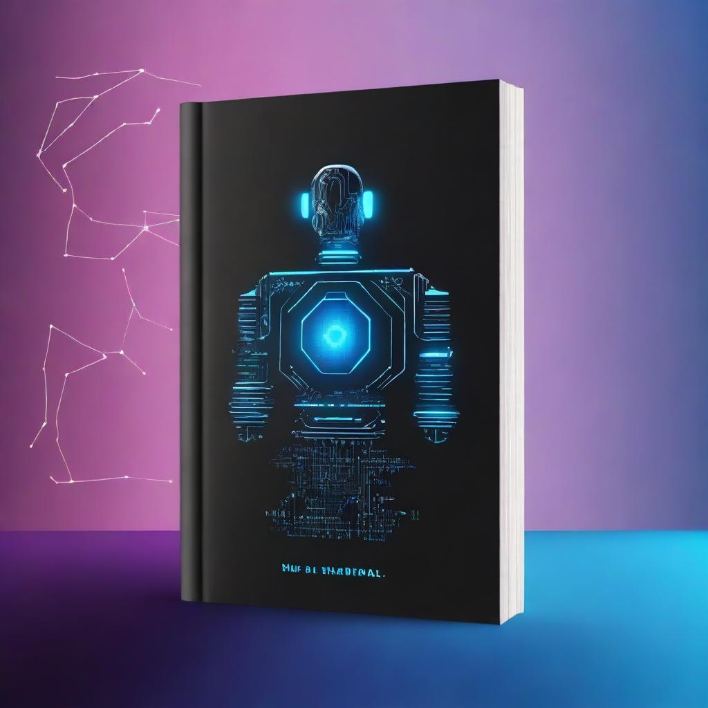 Create a book cover with a cool and sleek design, featuring a high-tech, futuristic vibe