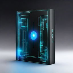 Create a book cover with a cool and sleek design, featuring a high-tech, futuristic vibe