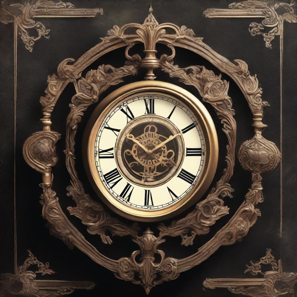 A captivating book cover featuring a large, ornate clock as the central element