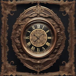 A captivating book cover featuring a large, ornate clock as the central element