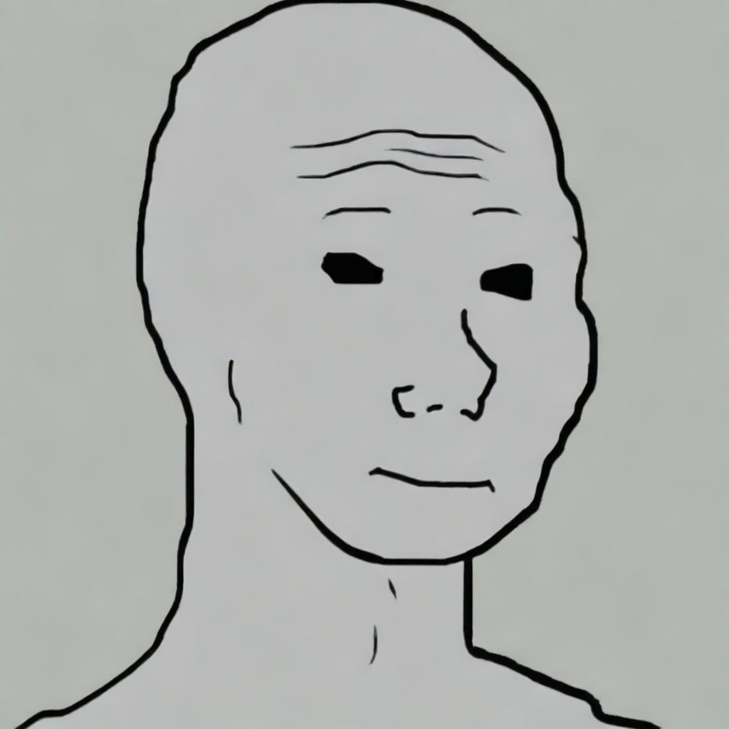 Create an image of Wojak, also known as the Feels Guy