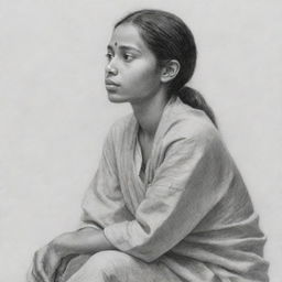 A realistic pencil drawing of an individual, representing the person who named 'Kumuditha Niyomal', showcasing them in a contemplative pose.