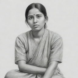 A realistic pencil drawing of an individual, representing the person who named 'Kumuditha Niyomal', showcasing them in a contemplative pose.