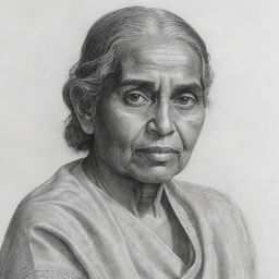 An intricate pencil sketch portraying the individual who named 'Kumuditha Niyomal Dissanayake', captured in a thoughtful pose exuding warmth and wisdom.