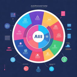 Create an image that represents AI-driven market analysis