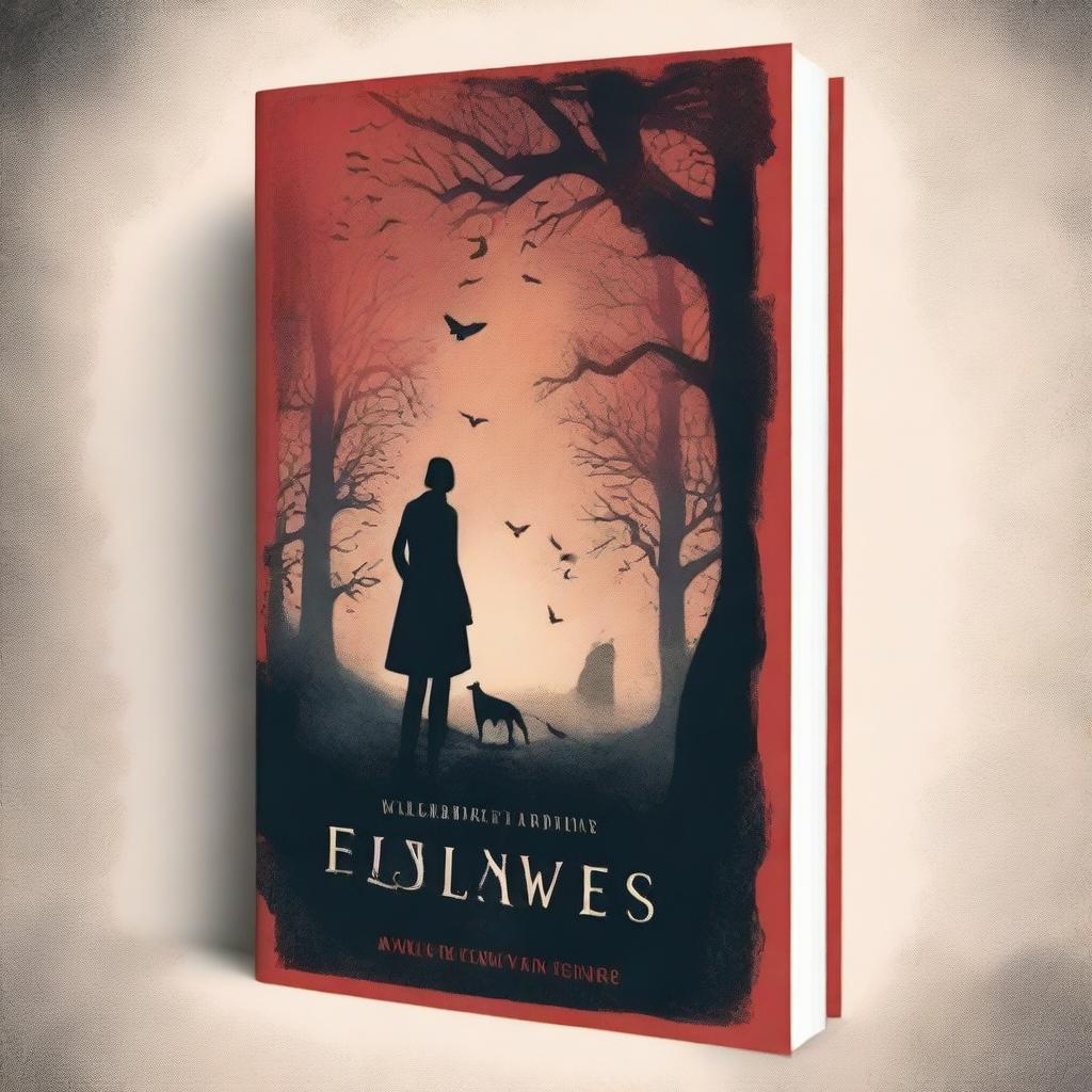 A captivating book cover for a novel, featuring an intriguing and mysterious scene that draws the reader in