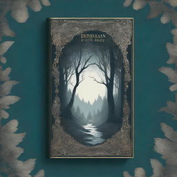 A captivating and beautifully illustrated book cover featuring a mysterious forest with a hidden path, illuminated by soft moonlight