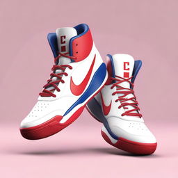 A pair of stylish basketball shoes with the initials CNM prominently displayed on them