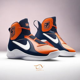 A pair of stylish basketball shoes with the initials CNM prominently displayed on them