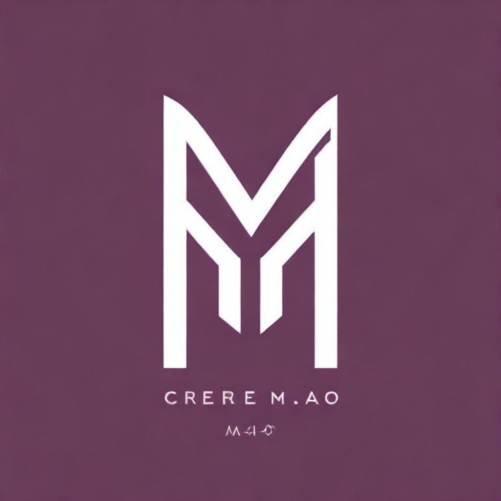 Create an enhanced logo mark for the brand 'CRENTE NAO E MATRECO' with the initials CNM