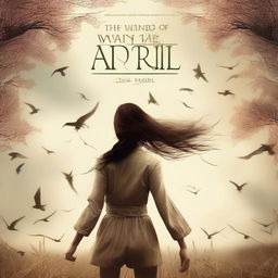 Create a movie poster with the title 'The Winds of April' and the author's name 'N