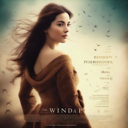 Create a movie poster with the title 'The Winds of April' and the author's name 'N