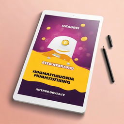 Create an ebook cover that illustrates the concept of earning one thousand reais through digital marketing