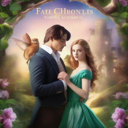 A captivating cover for a romance novel titled 'Fae Chronicles: Parpeth Academy'