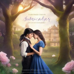 A captivating cover for a romance novel titled 'Fae Chronicles: Parpeth Academy'