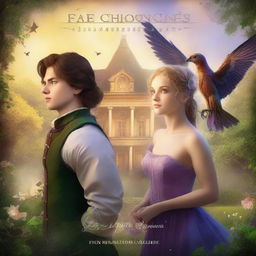 A captivating cover for a romance novel titled 'Fae Chronicles: Parpeth Academy'