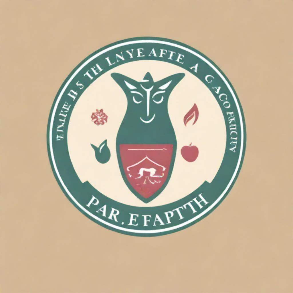 Design a school crest for a magical fae school named Parpeth Academy