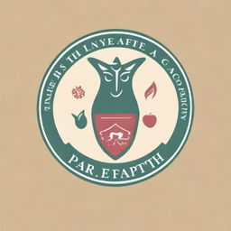 Design a school crest for a magical fae school named Parpeth Academy