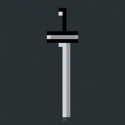 Create a detailed pixel art image of a sword