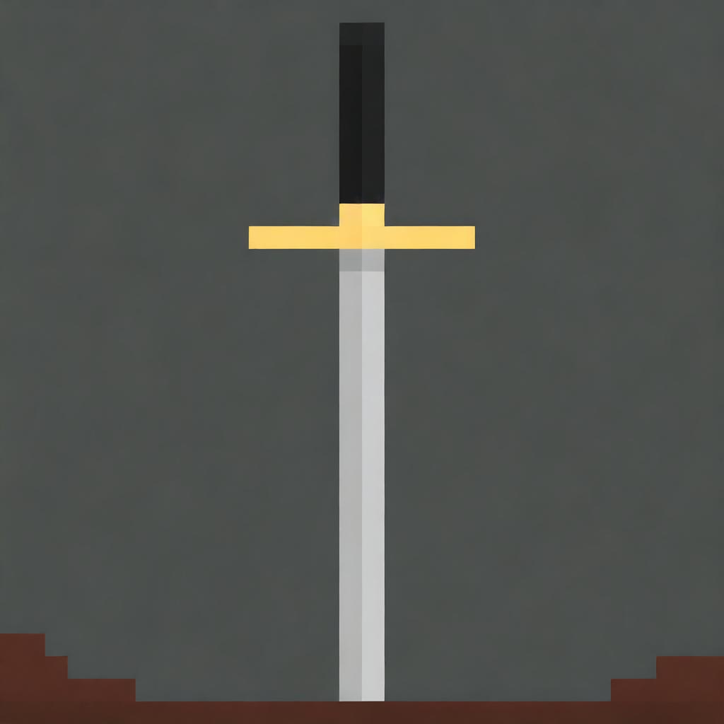 Create a detailed pixel art image of a sword