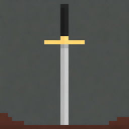 Create a detailed pixel art image of a sword