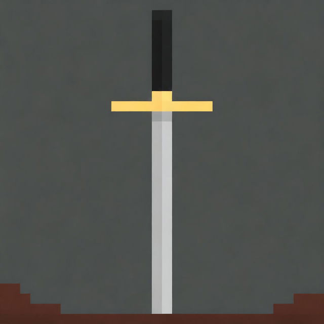 Create a detailed pixel art image of a sword