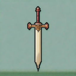 Create a detailed pixel art image of a sword