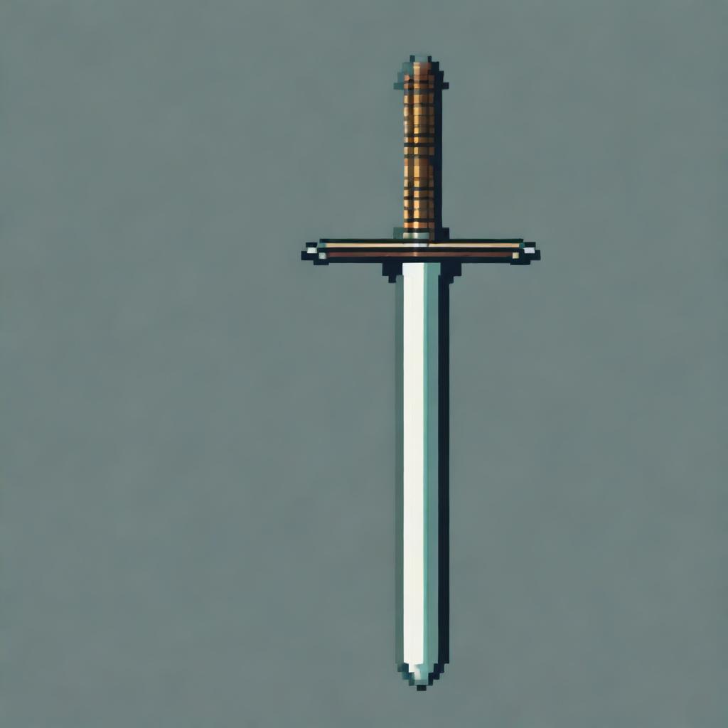 Create a detailed pixel art image of a sword