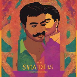 A book cover for a gay romance novel titled 'THE SHADES OF US' with an Indian theme