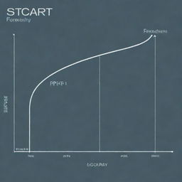 A dynamic and visually striking graphic of the production possibility frontier (PPF) curve. Please include both axes labeled with hypothetical goods or services, and the curve demonstrating the concept of scarcity, opportunity cost, and efficiency.