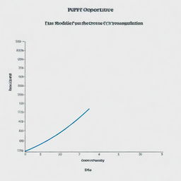 A dynamic and visually striking graphic of the production possibility frontier (PPF) curve. Please include both axes labeled with hypothetical goods or services, and the curve demonstrating the concept of scarcity, opportunity cost, and efficiency.