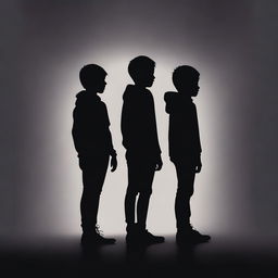 A book cover featuring the silhouettes of two young, athletic, and slender boys standing back to back