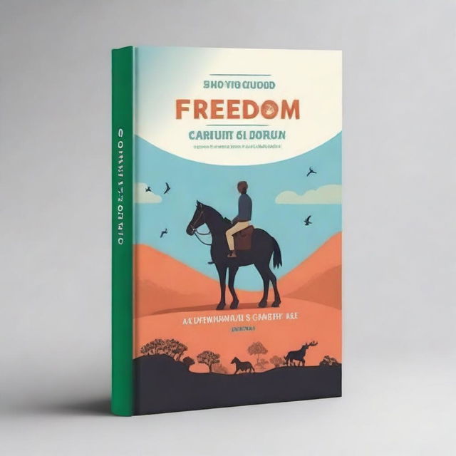 Create a book cover for a book titled 'Freedom V/S Captivity' inspired by the theme from the chapter 'The Adventures of Toto