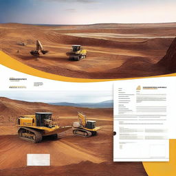 Create a professional report cover design for a mining area