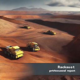 Create a professional report cover design for a mining area