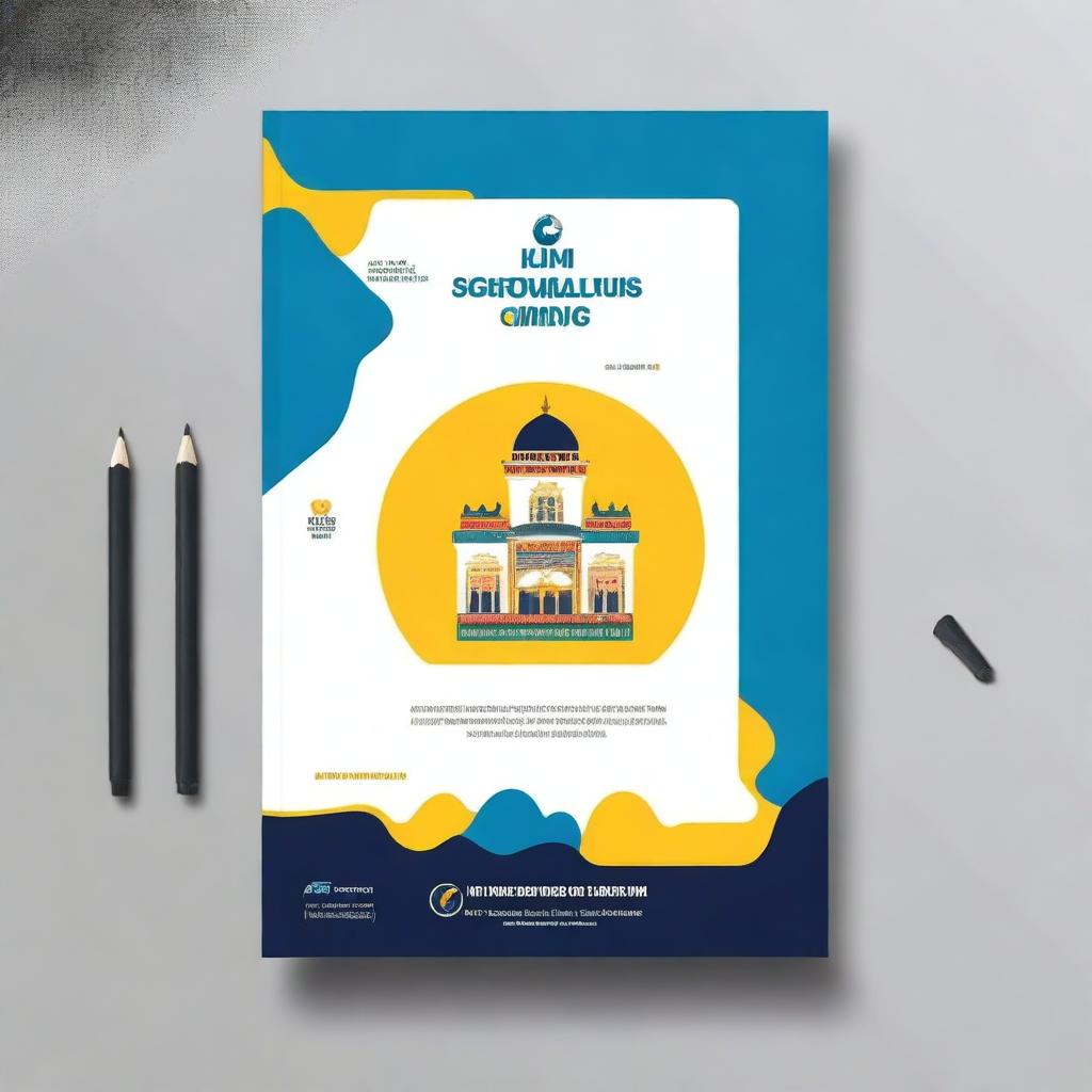 Create a book cover for a document titled 'Kurikulum KKNI Berbasis Come Based Education Program Studi Perhotelan Fakultas Ilmu Sosial & Ilmu Politik Universitas Muhammadiyah Jember'