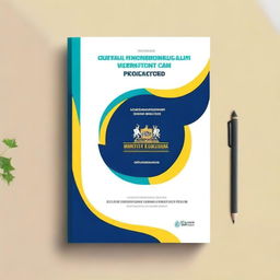 Create a book cover for a document titled 'Kurikulum KKNI Berbasis Come Based Education Program Studi Perhotelan Fakultas Ilmu Sosial & Ilmu Politik Universitas Muhammadiyah Jember'