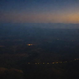 A mesmerizing view of Ethiopia's diverse landscapes bathed in the soft glow of moonlight.